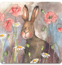 Alex Clark Coaster - Hare & Poppies