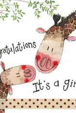 Alex Clark New Baby Card - Giraffe Family