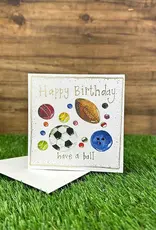 Alex Clark Birthday Card - Balls