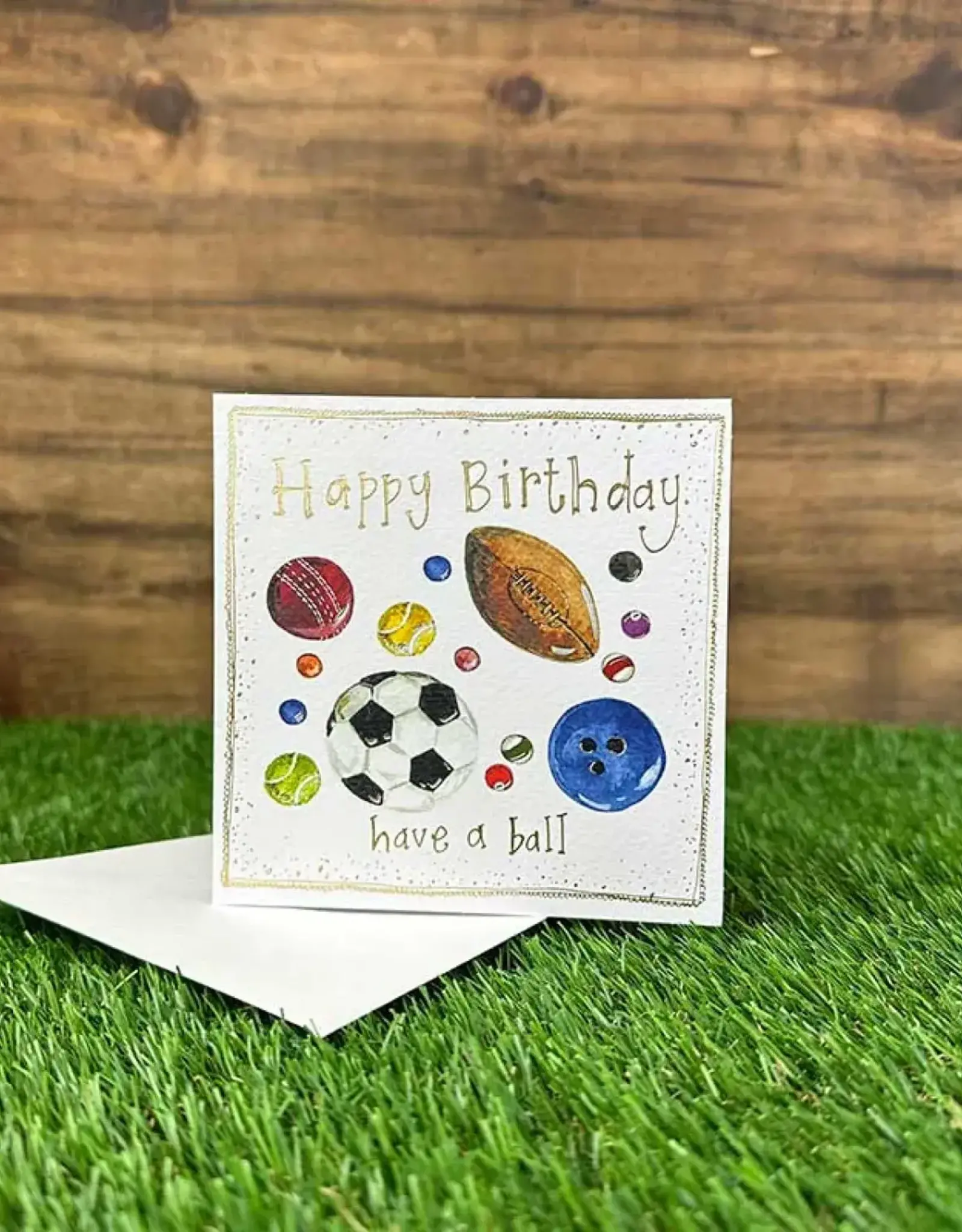 Alex Clark Birthday Card - Balls
