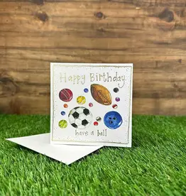 Alex Clark Birthday Card - Balls
