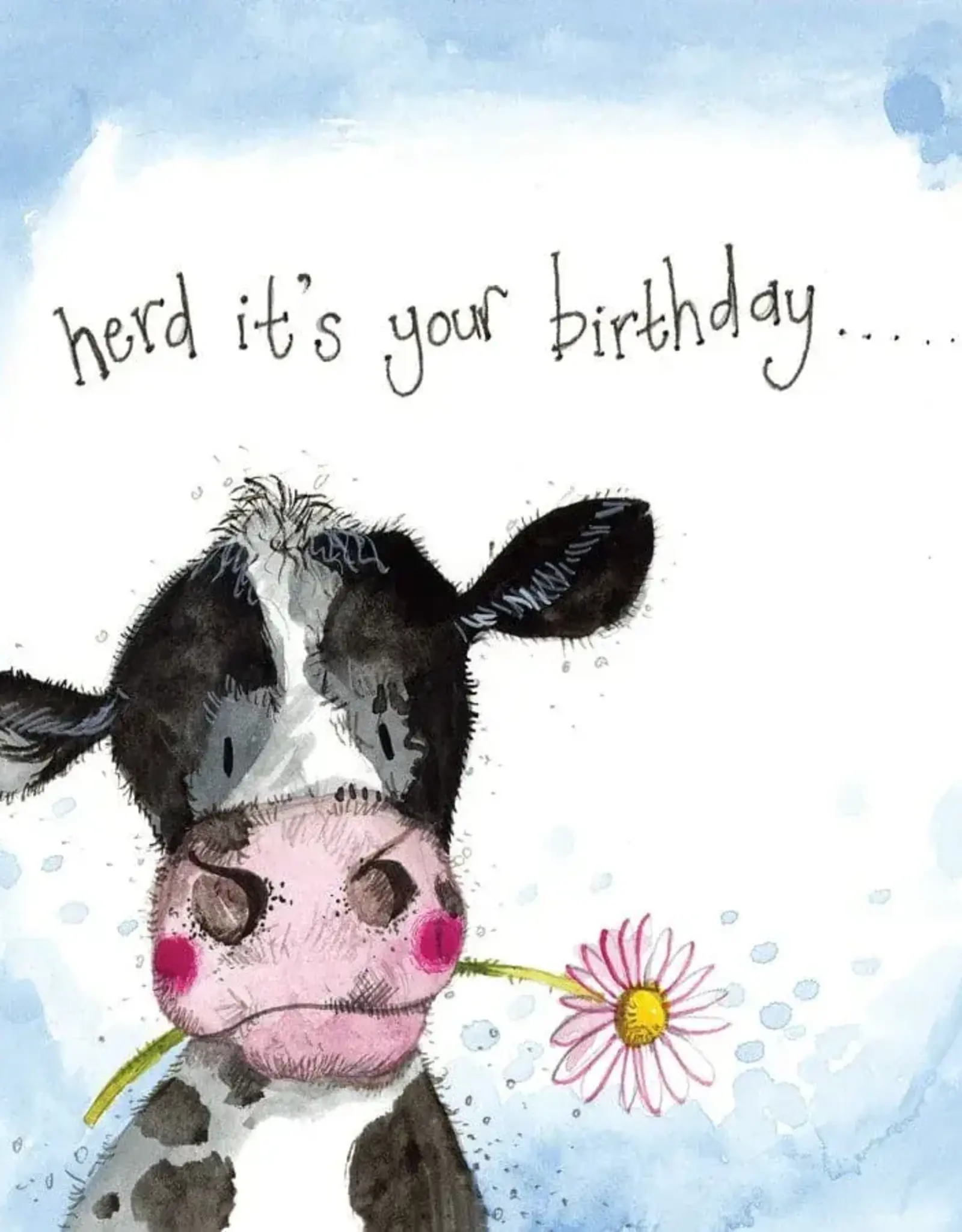 Alex Clark Birthday Card - Sunshine Cow