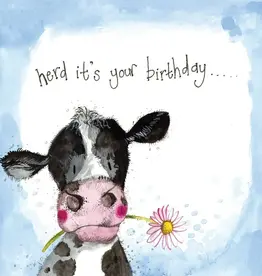 Alex Clark Birthday Card - Sunshine Cow