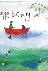 Alex Clark Birthday Card - Red Boat