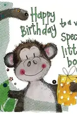 Alex Clark Birthday Card - Little Boy Monkey