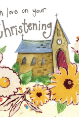 Alex Clark New Baby Card - Floral Christening