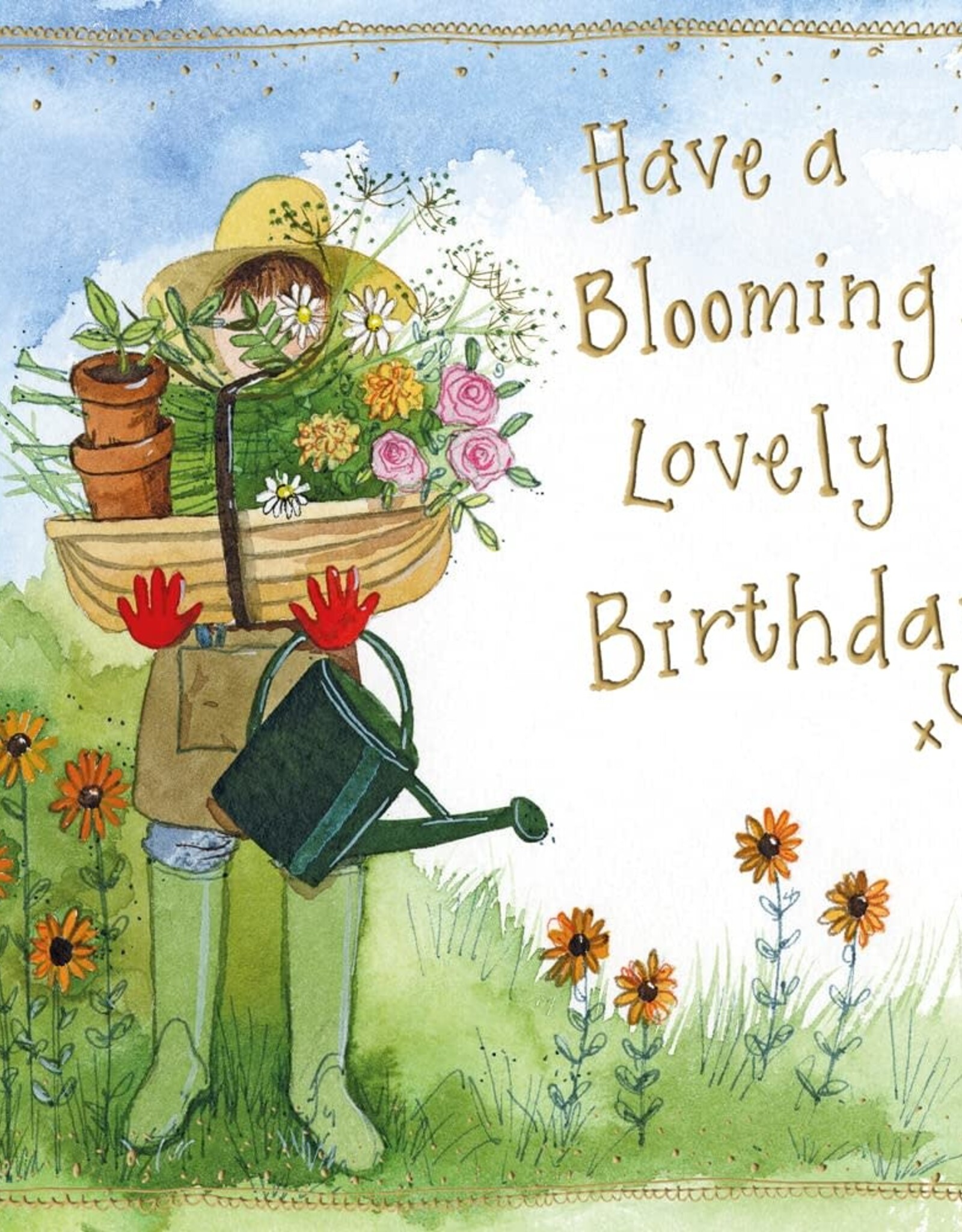 Alex Clark Birthday Card - Flower Garden