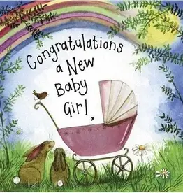 Alex Clark New Baby Card - Sunshine Pink Pram