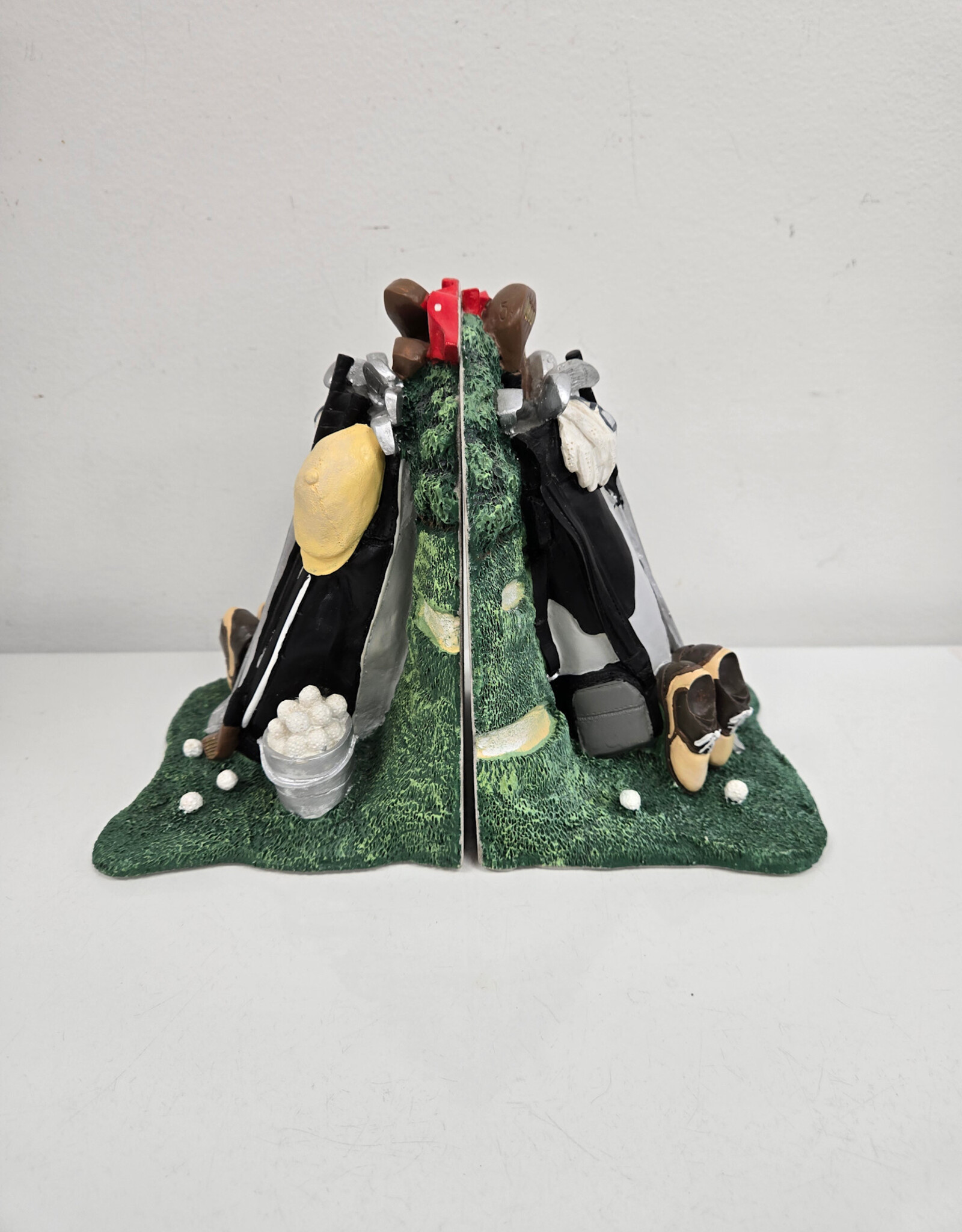 Vintage Golf-Themed Bookends