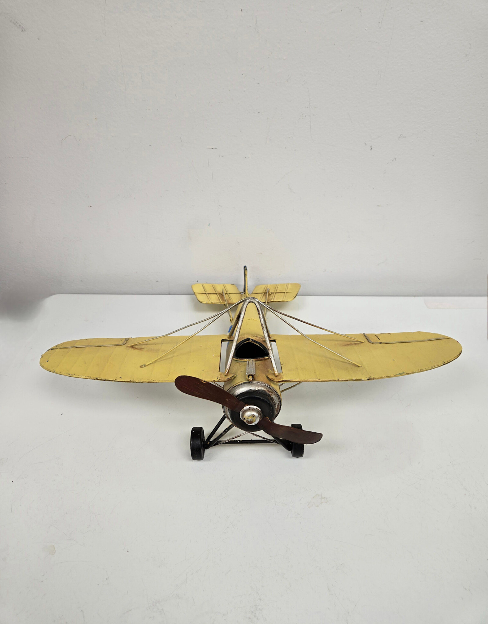 Yellow Metal Military Fighter Plane
