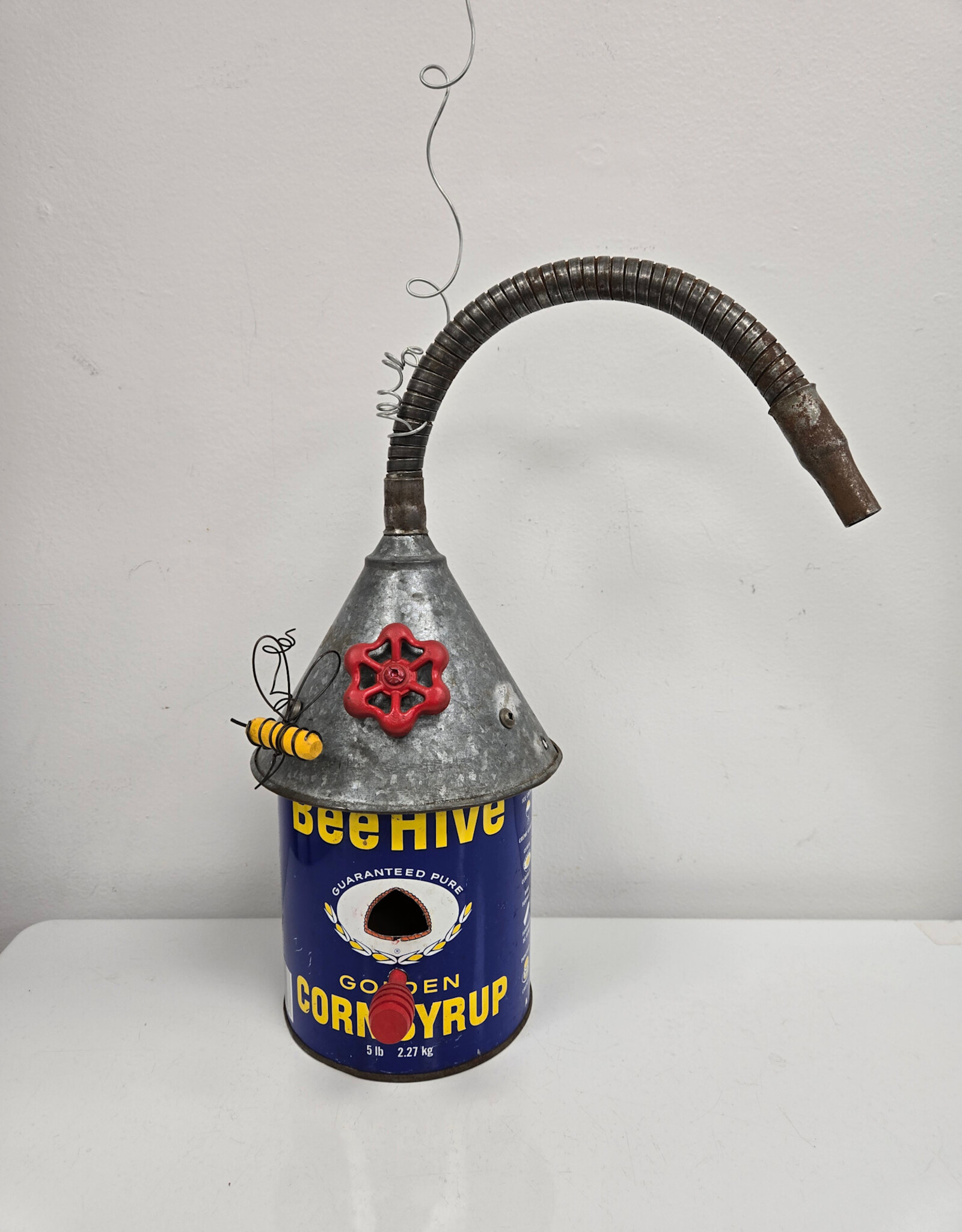 Bee Hive Corn Syrup Funnel Birdhouse