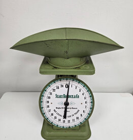 Sears Roebuck Green Metal Scale 25 Pounds - Farmhouse Decor Model 1906