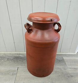Vintage Orange Milk Can