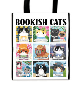 Reusable Shopping Bag - Bookish Cats
