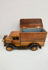 Vintage Hand-crafted Wooden Delivery Truck w/Lidded Storage Box