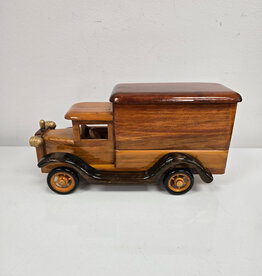 Vintage Hand-crafted Wooden Delivery Truck w/Lidded Storage Box