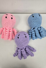Crocheted Small Stuffie -  Jellyfish  (various colours)