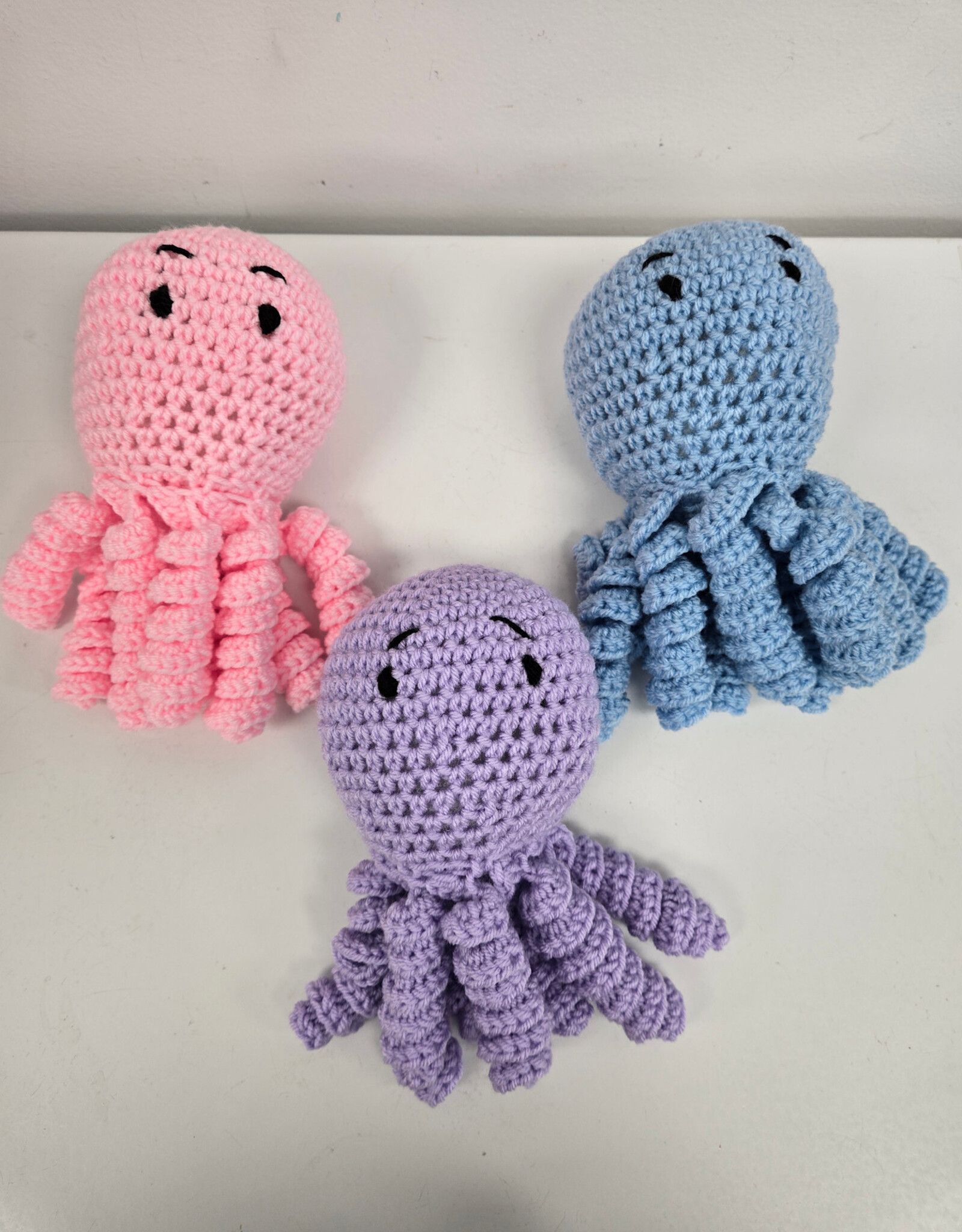 Crocheted Small Stuffie -  Jellyfish  (various colours)