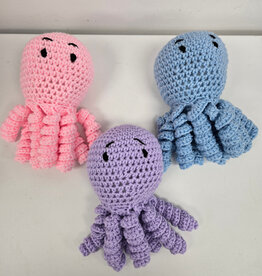 Crocheted Small Stuffie -  Jellyfish  (various colours)