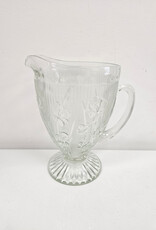 Vintage Jeanette Glass Pitcher -  Iris & Herringbone