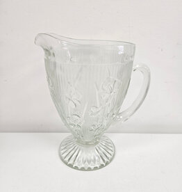 Vintage Jeanette Glass Pitcher -  Iris & Herringbone