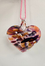 Vintage Hand Blown Glass Hanging Heart