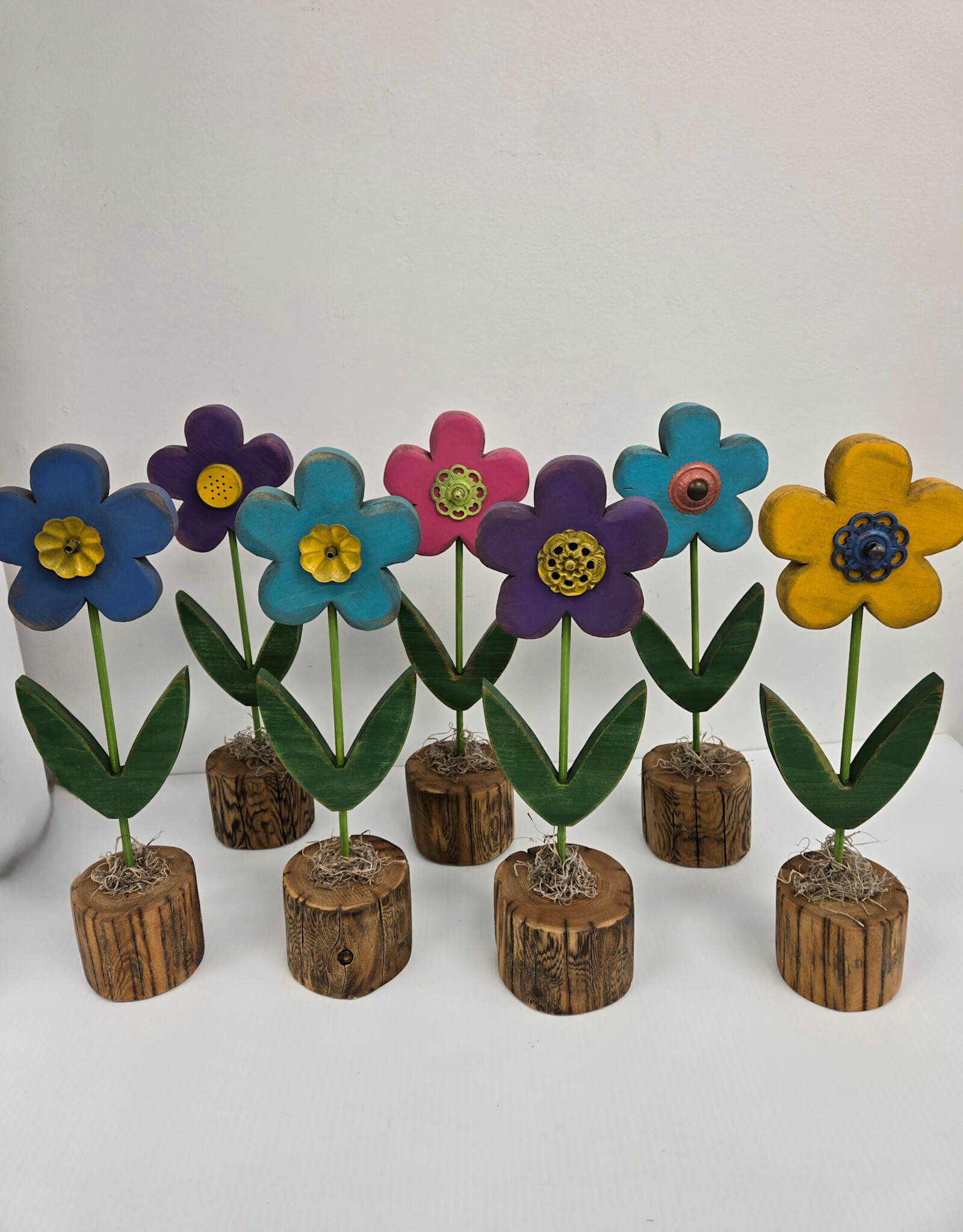 Wooden Flower - various colours