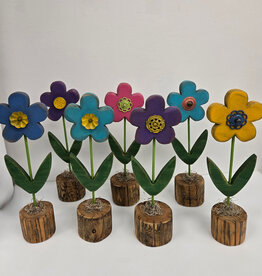 Wooden Flower - various colours
