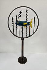 Welded Fish on Iron Stand