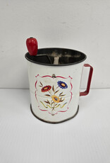 Vintage Androck 3 Screen Flour Sifter - flowers