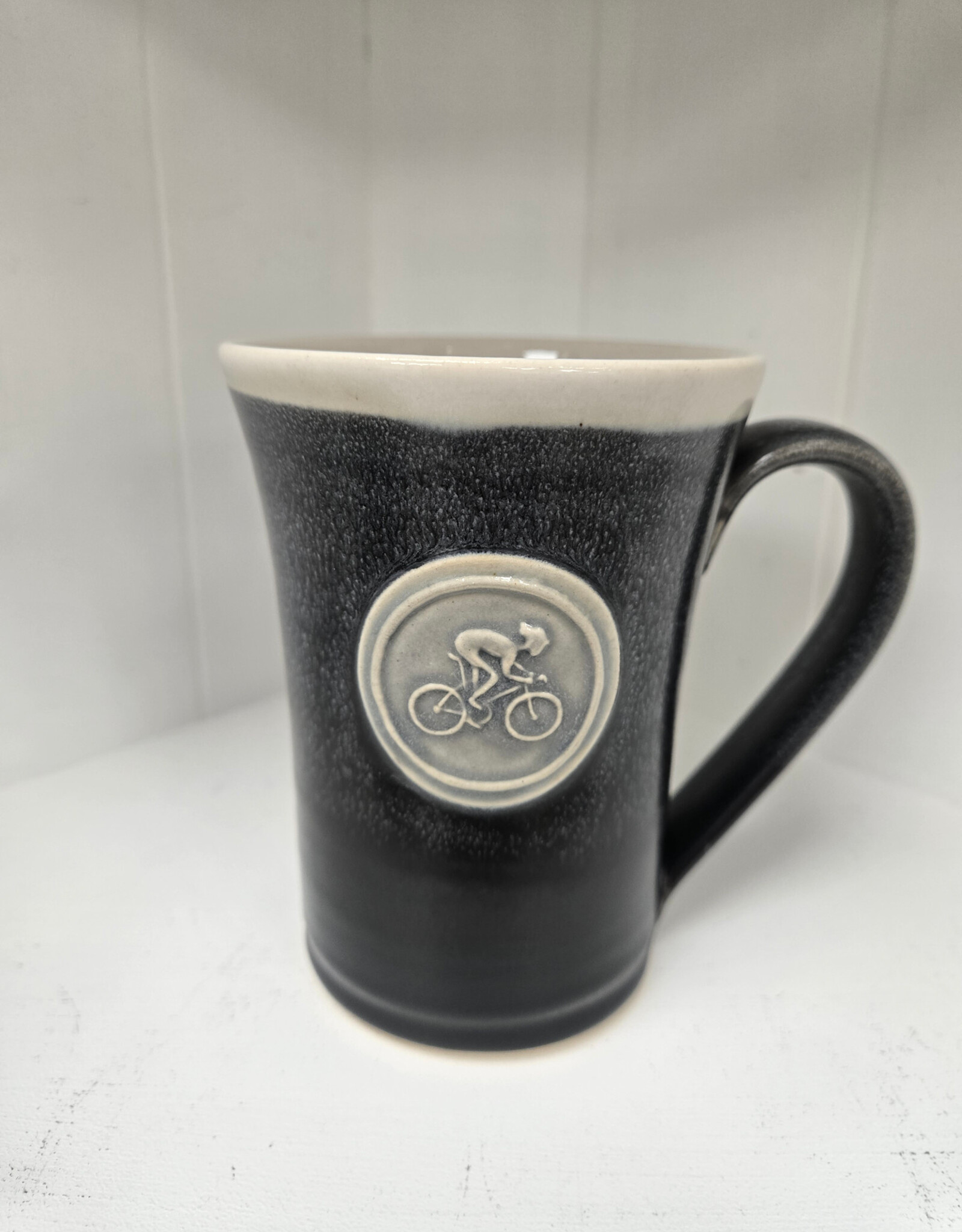 Black & White Medallion Mug - Cyclist