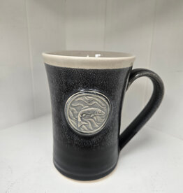 Black & White Medallion Mug - Salmon