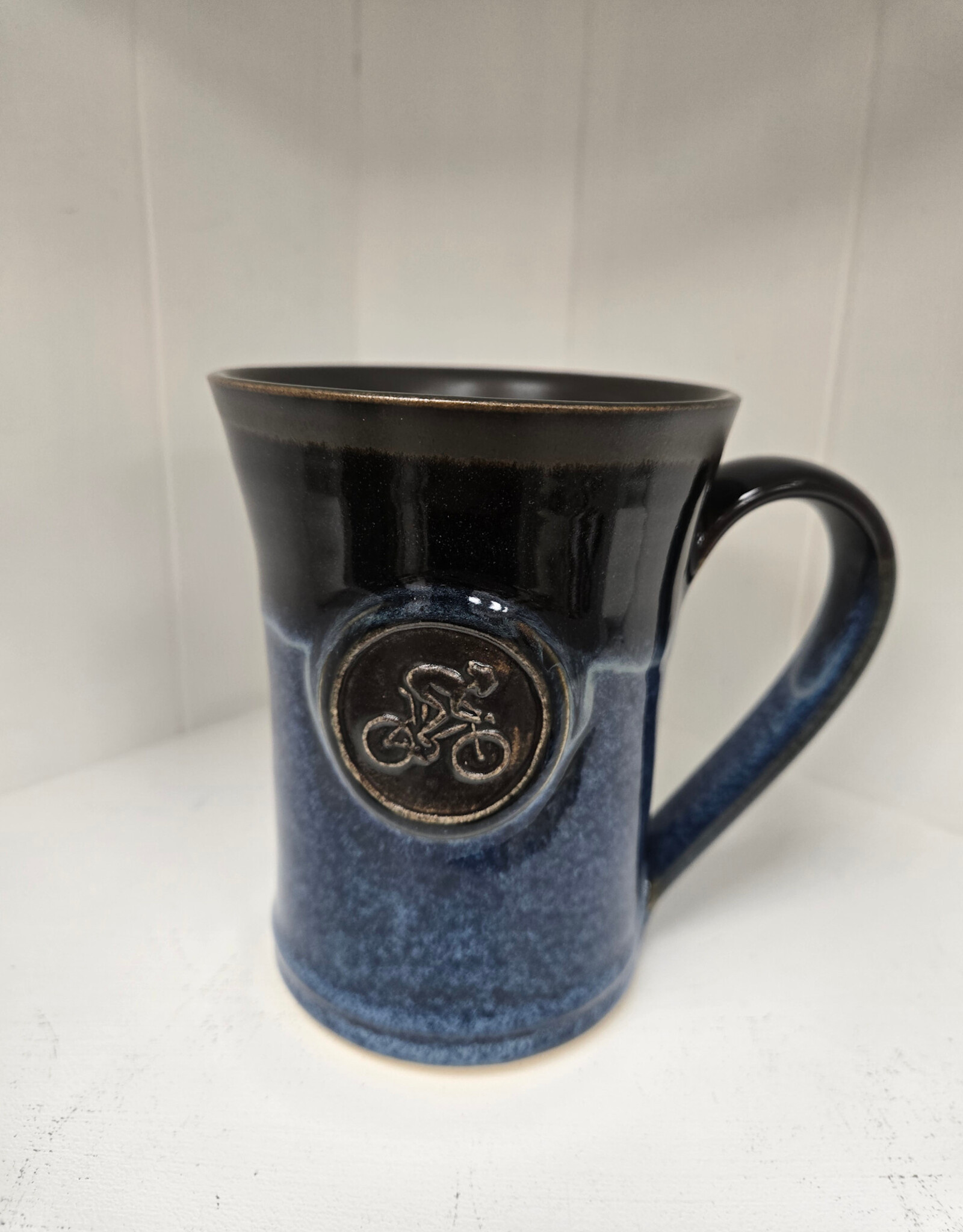 Blue Stone Medallion Mug - Cyclist
