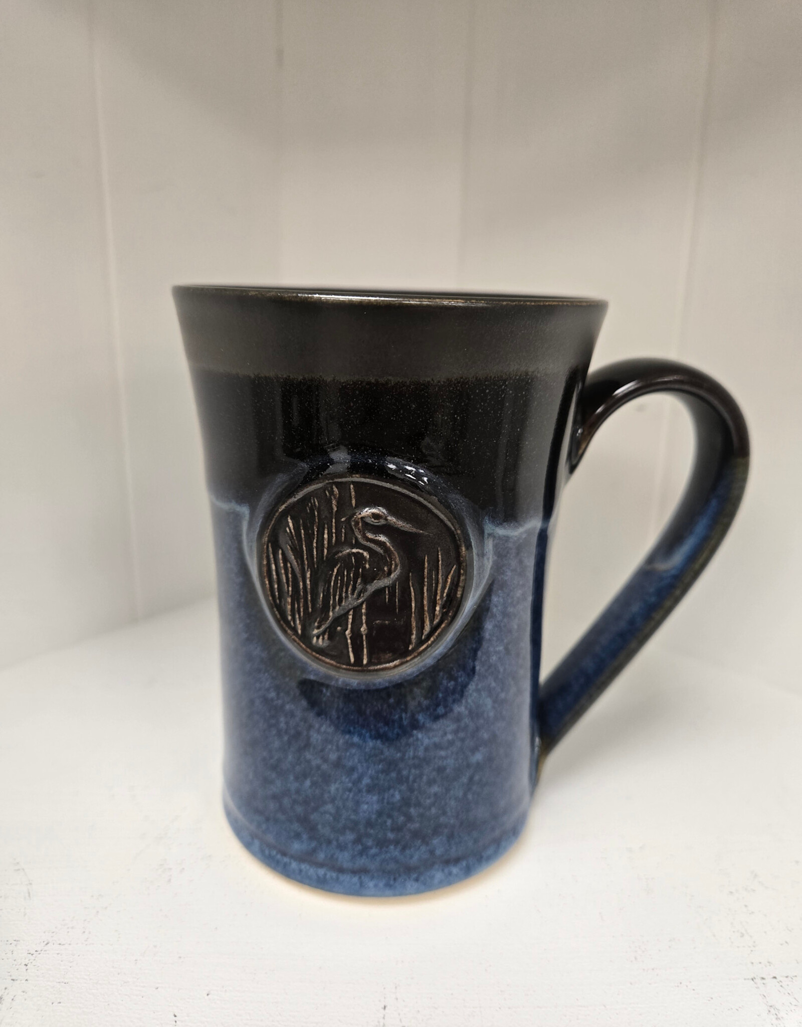 Blue Stone Medallion Mug - Heron