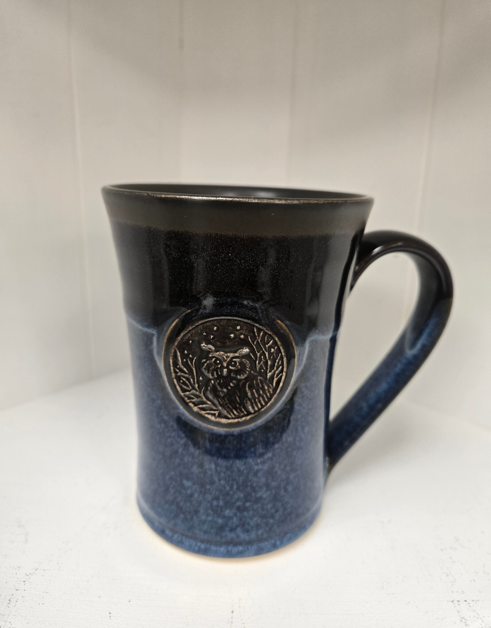 Blue Stone Medallion Mug - Owl