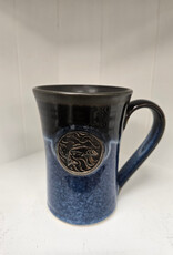 Blue Stone Medallion Mug - Salmon