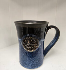 Blue Stone Medallion Mug - Salmon