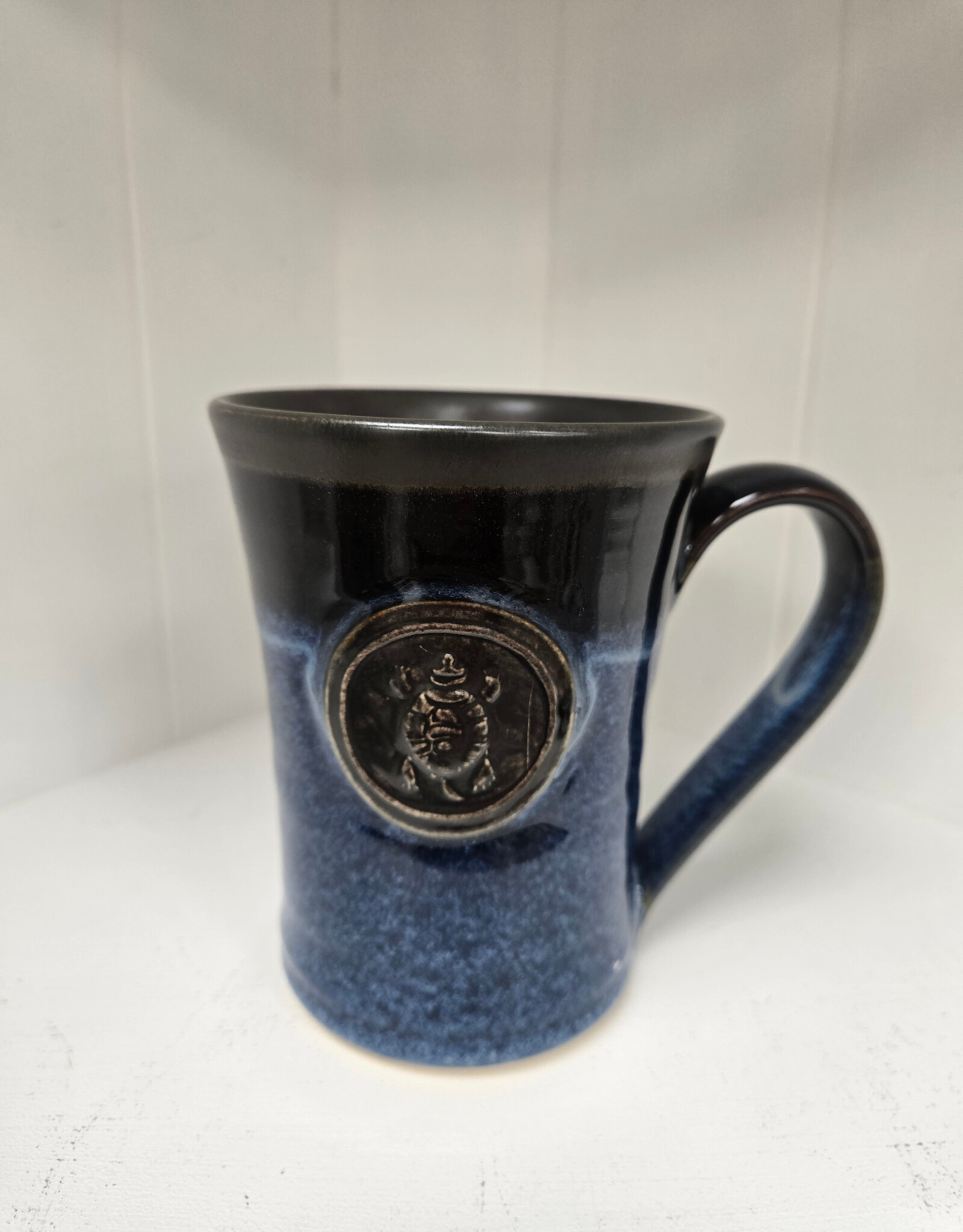 Blue Stone Medallion Mug - Turtle