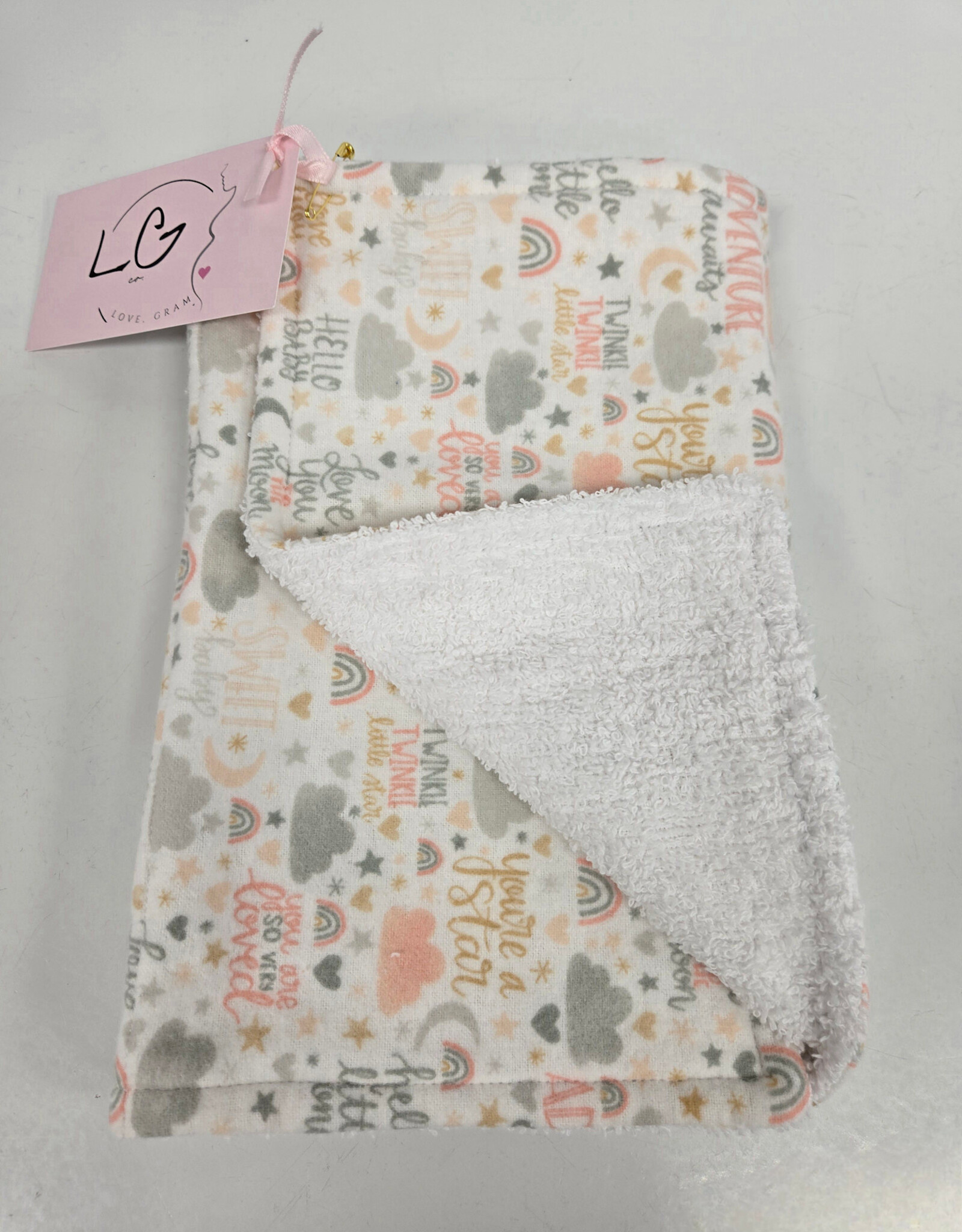 Burp Cloth - Adventures in Pink