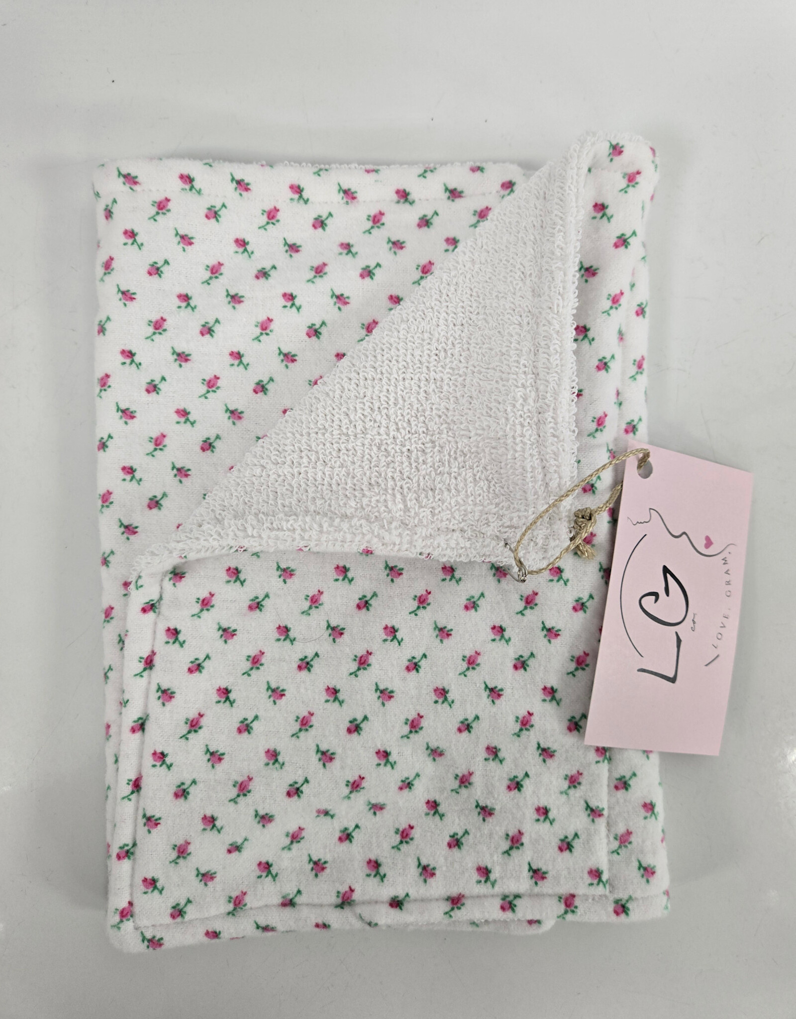 Burp Cloth - Pink Roses