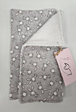 Burp Cloth - Grey/White Bunny