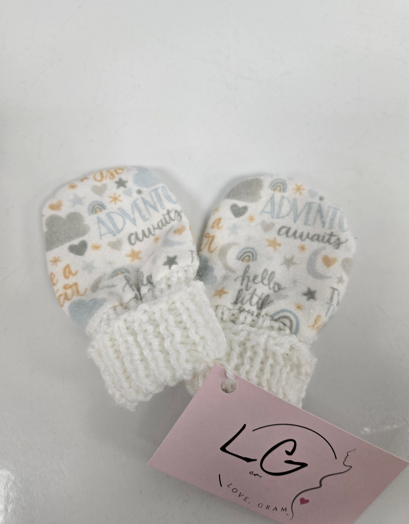 Flannel Mitts - Love You to the Moon