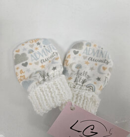 Flannel Mitts - Love You to the Moon