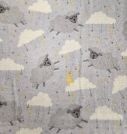 Receiving Blanket - Grey Lamb/Yellow Moon