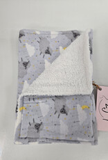 Burp Cloth - Grey Lamb/Yellow Moon