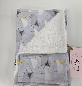 Burp Cloth - Grey Lamb/Yellow Moon