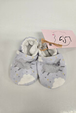 Flannel Slippers - Grey Lamb/Yellow Moon