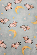 Receiving Blanket - Blue Lamb/Yellow Moon
