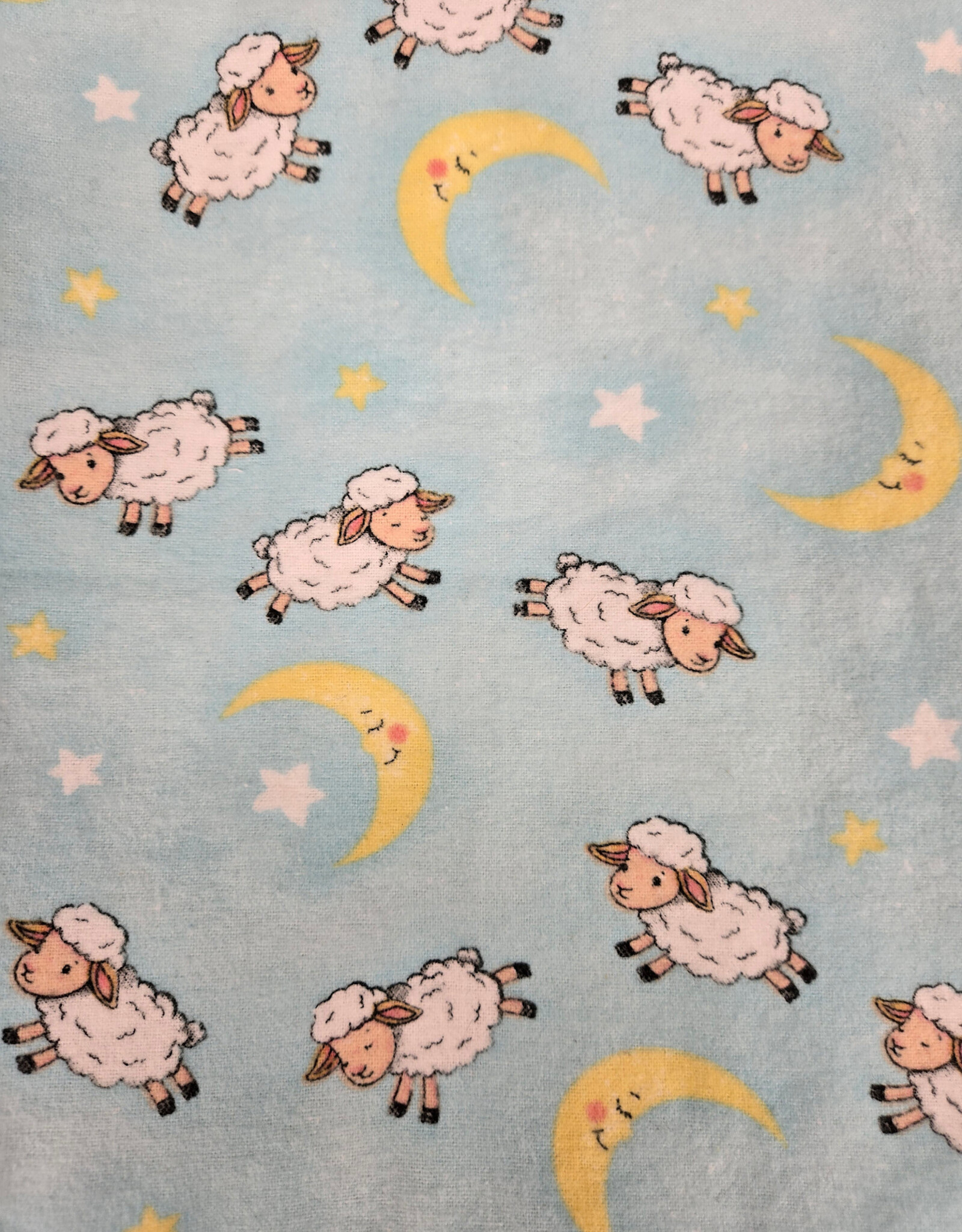 Receiving Blanket - Blue Lamb/Yellow Moon