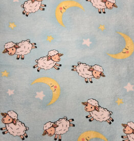 Receiving Blanket - Blue Lamb/Yellow Moon